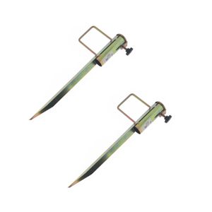 2x stuks strand parasolhouder / parasolboor / parasolharing ijzer 45,5 cm