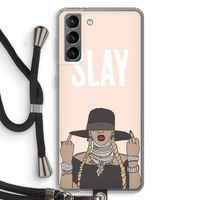 Slay All Day: Samsung Galaxy S21 Transparant Hoesje met koord