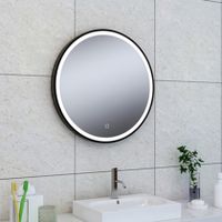 Badkamerspiegel Maro | 60 cm | Rond | Directe LED verlichting | Touch button | Met verwarming