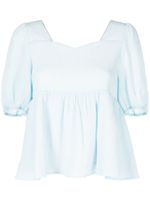 tout a coup blouse à fermeture nouée - Bleu