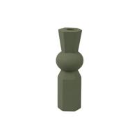 present time - Candle holder Geo King polyresin jungle green