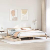 Bedframe zonder matras massief grenenhout 200x200 cm