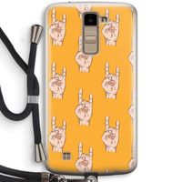 Rock: LG K10 (2016) Transparant Hoesje met koord