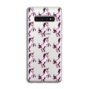 Musketon Unicorn: Samsung Galaxy S10 4G Transparant Hoesje