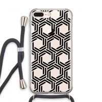 Geometrisch patroon: iPhone 8 Plus Transparant Hoesje met koord