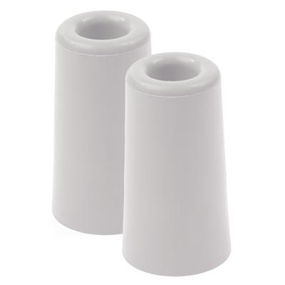 Benson Deurbuffers / deurstoppers - 2x - wit - rubber - 75 x 40 mm - deurstop