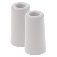Benson Deurbuffers / deurstoppers - 2x - wit - rubber - 75 x 40 mm - deurstop
