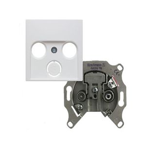 Berker S1 cai contactdoos EDC1000 met inzetplaat creme glanzend