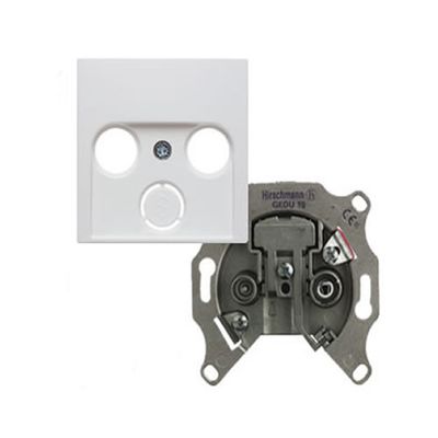 Berker S1 cai contactdoos EDC1000 met inzetplaat creme glanzend