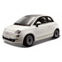 Modelauto/speelgoedauto Fiat 500 2007 - wit - schaal 1:24