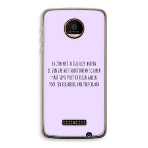 Regenboog: Motorola Moto Z Force Transparant Hoesje