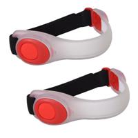 Hardloop reflectie bandje - 2x - met LED lampjes - verkeersveilig sporten Hardloop reflectie bandje - 2x - met LED lampjes - verkeersveilig sporten