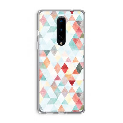 Gekleurde driehoekjes pastel: OnePlus 8 Transparant Hoesje