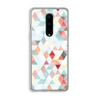 Gekleurde driehoekjes pastel: OnePlus 8 Transparant Hoesje