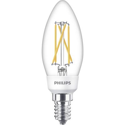 Philips LED 77215400 LED-lamp Energielabel F (A - G) E14 Kaars 5 W, 2.5 W, 1 W = 40 W, 18 W, 9 W Warmwit (Ø x l) 3.5 cm x 10.6 cm Dimbaar 1 stuk(s)