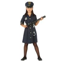 Politie agente verkleed jurk/jurkje voor meisjes  140  - - thumbnail