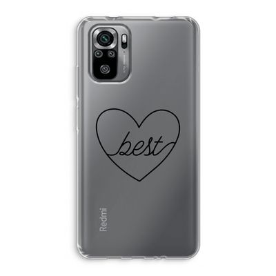 Best heart black: Xiaomi Redmi Note 10S Transparant Hoesje