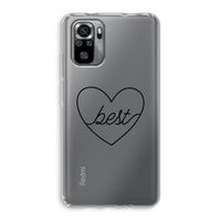 Best heart black: Xiaomi Redmi Note 10S Transparant Hoesje