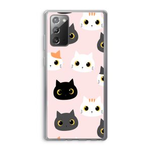 Katten: Samsung Galaxy Note 20 / Note 20 5G Transparant Hoesje