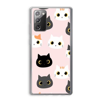 Katten: Samsung Galaxy Note 20 / Note 20 5G Transparant Hoesje