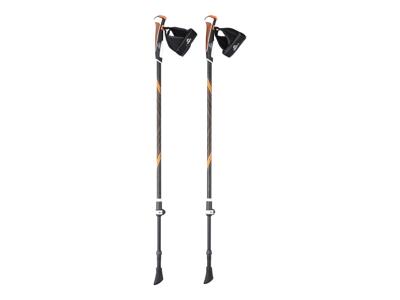 CRIVIT Carbon wandelstokken (Zwart/oranje)