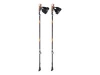 CRIVIT Carbon wandelstokken (Zwart/oranje)
