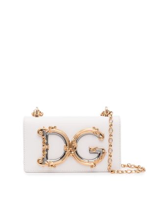 Dolce & Gabbana pochette pour smartphone DG Girls en cuir - Blanc