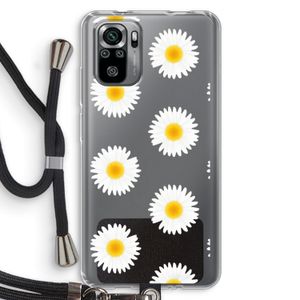 Margrietjes: Xiaomi Redmi Note 10S Transparant Hoesje met koord