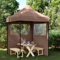 Partytent inklapbaar pop-up met 2 zijwanden bruin Partytent inklapbaar pop-up met 2 zijwanden bruin