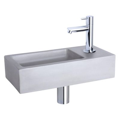 Differnz Ravo Fonteinset 38x18x9cm beton recht chroom 38.400.88