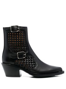 Chloé bottines d'inspiration western en cuir - Noir