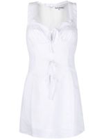 Reformation robe en lin sans manches Reia à coupe courte - Blanc