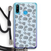 Poezen: Huawei P30 Lite Transparant Hoesje met koord