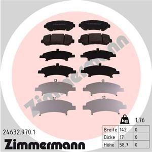 Remblokkenset, schijfrem ZIMMERMANN, u.a. fÃ¼r Nissan, Suzuki