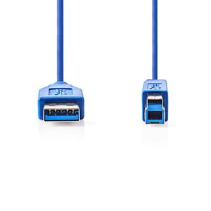 Nedis USB-Kabel | USB-A Male | USB-B Male | 5 Gbps | 2 m | 1 stuks - CCGP61100BU20 CCGP61100BU20