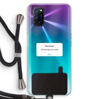 Reminder: Oppo A72 Transparant Hoesje met koord