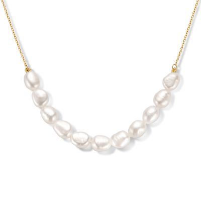 Ketting Parels geelgoud wit 1 mm 40 - 42 - 44 cm