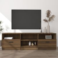 Tv-meubel 150x33,5x45 cm bewerkt hout bruineikenkleurig