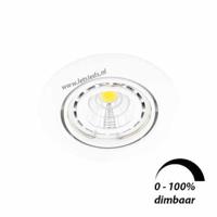 LED spot WIT kantelbaar GU10 6Watt rond dimbaar