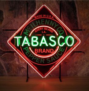 Tabasco Pepper Sauce Neon Verlichting - 70 x 70 cm