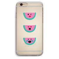 Smiley watermeloen: iPhone 6 Plus / 6S Plus Transparant Hoesje