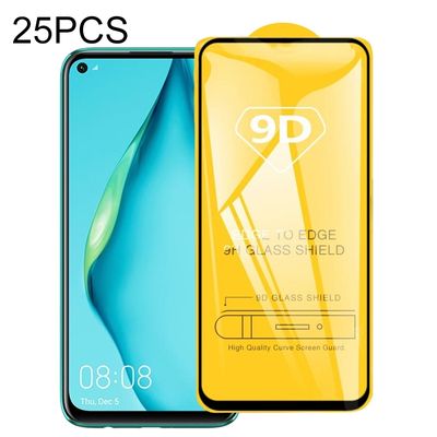 Voor Huawei Nova 7i 25 PCS 9D Full Glue Full Screen Tempered Glass Film