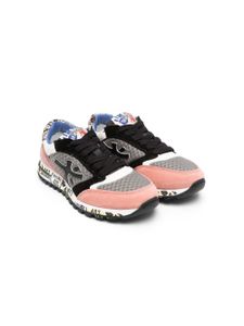 Premiata Kids baskets lacées à empiècements - Noir