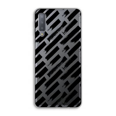 Zwarte vegen: Samsung Galaxy A7 (2018) Transparant Hoesje