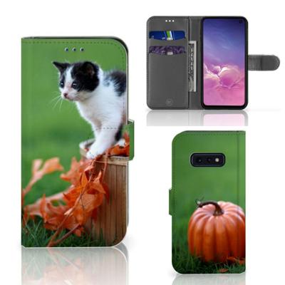 Samsung Galaxy S10e | Telefoonhoesje | Met pasjeshouder | Kitten