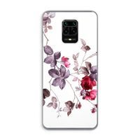 Mooie bloemen: Xiaomi Redmi Note 9 Pro Transparant Hoesje