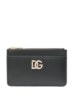 Dolce & Gabbana porte-cartes en cuir à logo DG - Noir - thumbnail