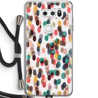 Tropical Dots: LG V30 Transparant Hoesje met koord