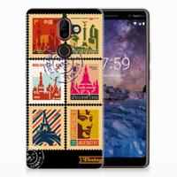 Nokia 7 Plus | Silliconen Back Cover | Postzegels