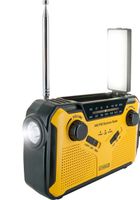 Schwaiger Outdoorradio VHF (FM), AM, FM Handslinger, Zonnepaneel, Spatwaterbestendig, Stofvast, Zaklamp Geel, Zwart - thumbnail